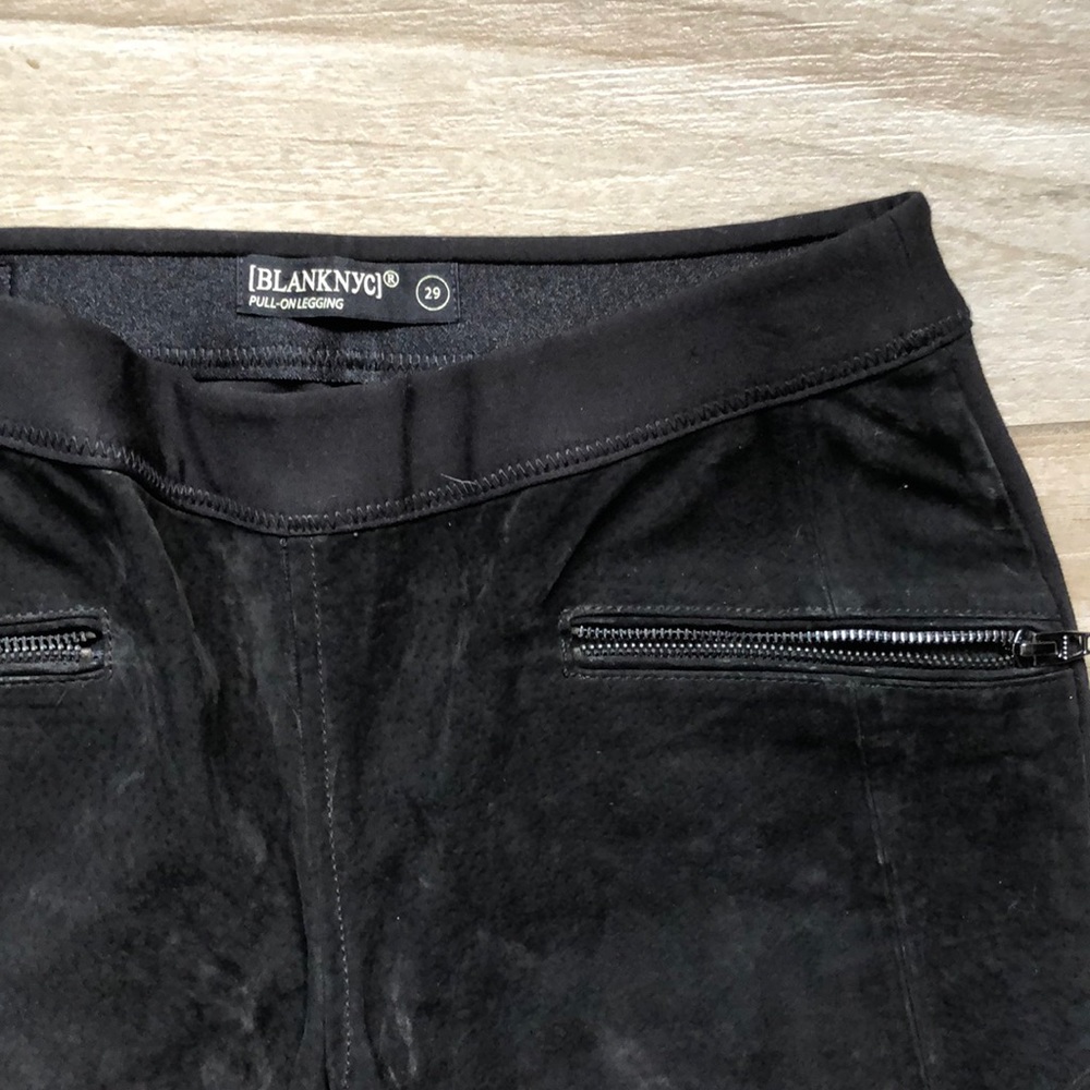 BLANKNYC Leather Paneled Pull-On Leggings, 29